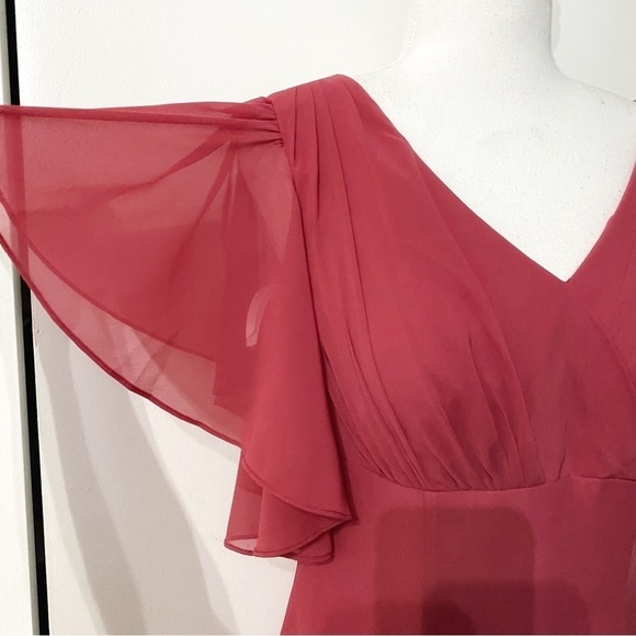 JJs House Elegant Midi Dress in Raspberry Pink - Picture 6 of 14